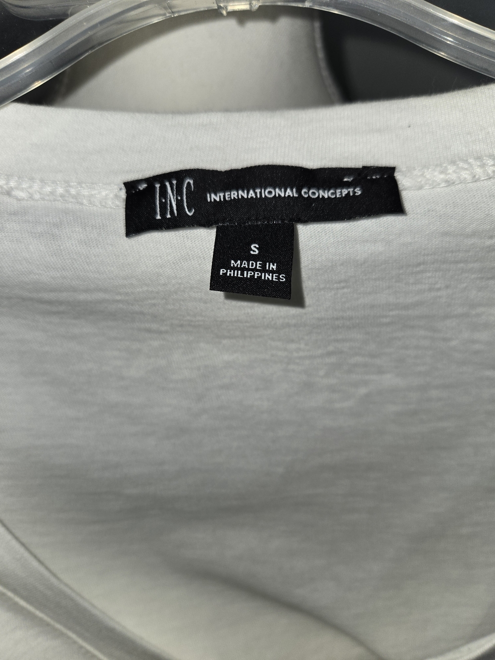 INC Women’s White V-Neck Puff Sleeve Tee Womens Size Small - Picture 3 of 9